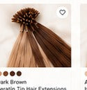 Dark Brown Keratin Tip Hair Extensions